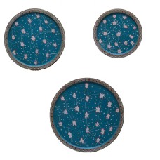 Wooden Wall Decor Plates - Set of 3 